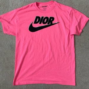 oversized pink graphic tee